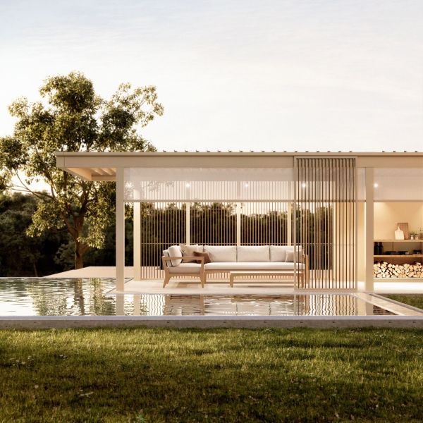 Renson Pavillon Amani mit Lamellendach